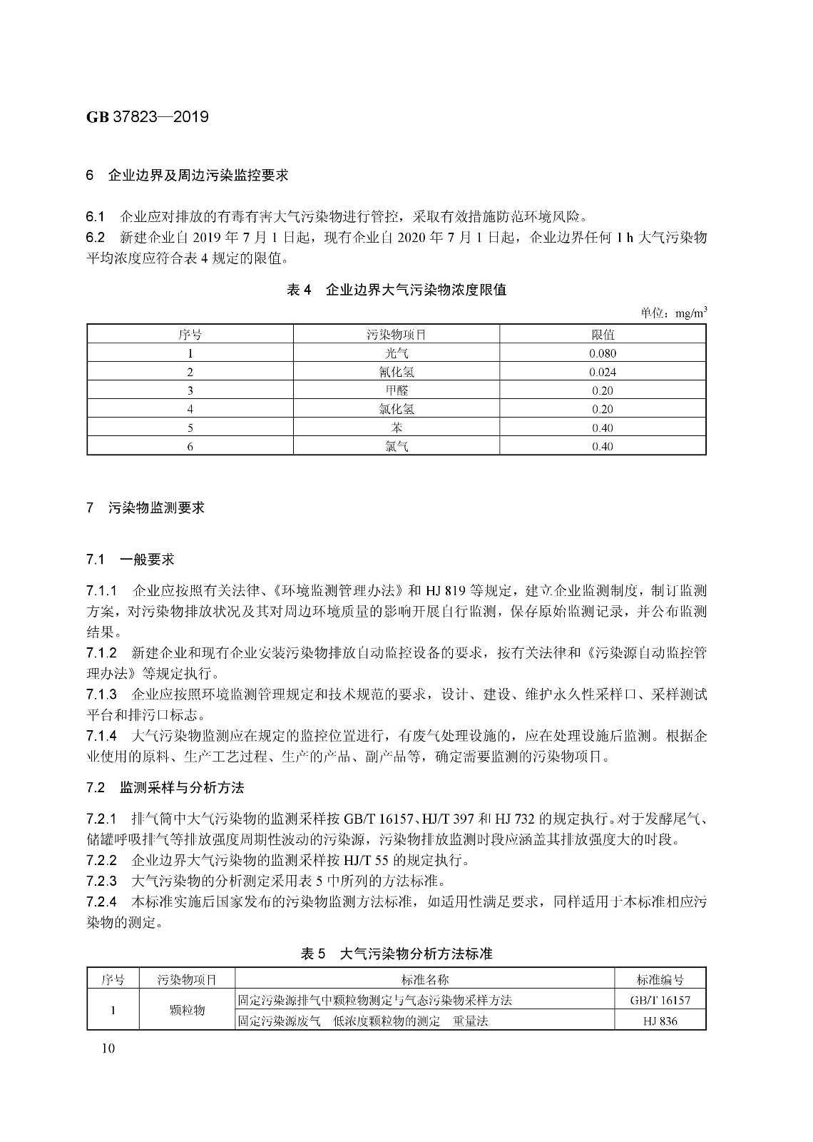 7月1日起實(shí)施《制藥工業(yè)大氣污染物排放標(biāo)準(zhǔn)》（ GB 37823—2019）